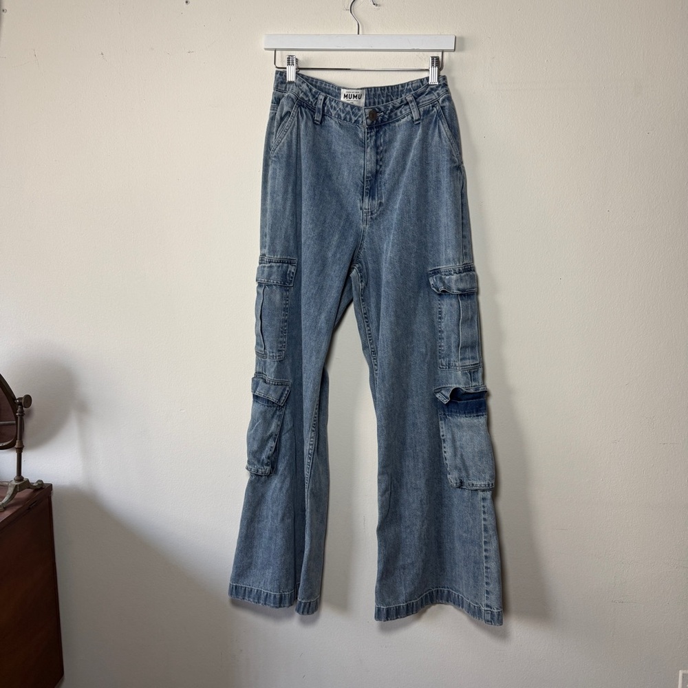 Show Me Your MuMu Cargo Jeans in Mountain Mist - 25 - Picture 2 of 12